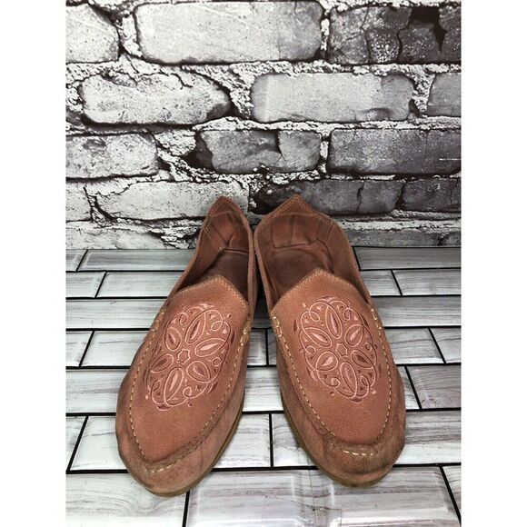 Jacques Levine 1936 Pink Suede Leather Floral Pointed Toe Flats Women Sz 10M US - Picture 16 of 16